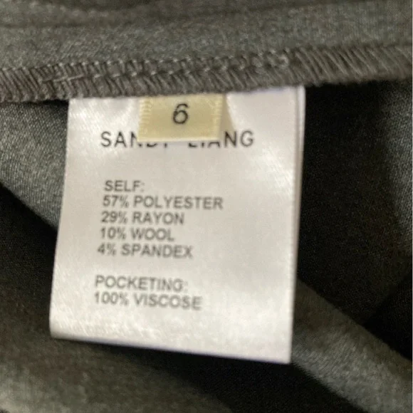 Sandy Liang Melvin Capri Length Trouser Pant in Grey NWT Wool Blend